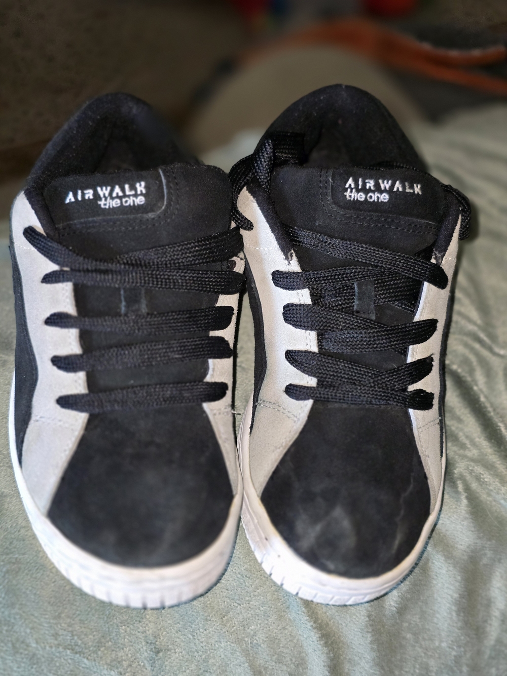 Vintage Airwalk Ones Black and Gray Skate Shoes